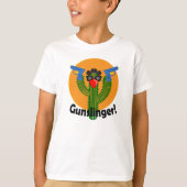 Gunslinger Cactus Design - Kids' Basic T - Shirt (Vorderseite)