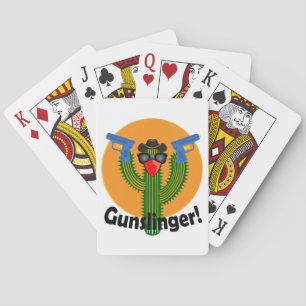Gunslinger Cactus Design - Playing Cards, Standard Spielkarten
