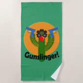Gunslinger Cactus Design - Strandtuch (Vorderseite)