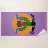 Gunslinger Cactus Design - Strandtuch (Vorderseite)