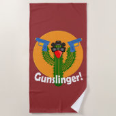 Gunslinger Cactus Design - Strandtuch (Vorderseite)