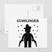 Gunslinger Cowboy Minifig Postkarte (Vorne/Hinten)