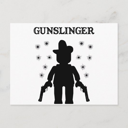 Gunslinger Cowboy Minifig Postkarte (Vorderseite)