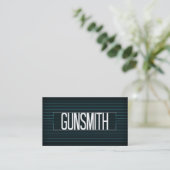 Gunsmith Elegante Stripe Business Card Visitenkarte (Stehend Vorderseite)