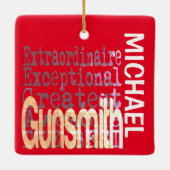 Gunsmith Extraordinaire CUSTOM Keramikornament (Rückseite)