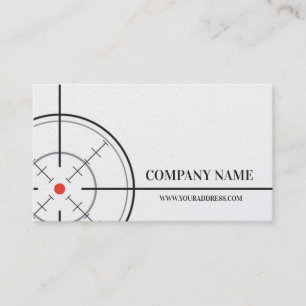 Gunsmith Shop Target White Business Card Visitenkarte