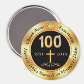 Günstig Gorgeous, 100 Jahre Kirchenjubiläum, Gefal Magnet (Vorderseite/Rückseite)