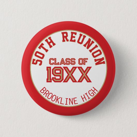 GÜNSTIG! Lustiger Button zum 50. Klassentreffen (Vorderseite)