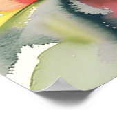 Günstig und lebendig: Blumenposter in Aquarellfarb Poster (Ecke)