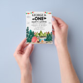 Günstige 1 Happy Camper Woods Camping 1. Geburtsta Flyer (Gruppe)