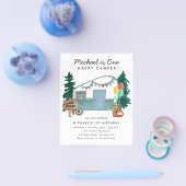 Günstige 1 Happy Camper Woods Camping 1. Geburtsta Flyer (Einzeln)