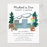 Günstige 1 Happy Camper Woods Camping 1. Geburtsta