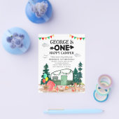 Günstige 1 Happy Camper Woods Camping 1. Geburtsta Flyer (Einzeln)