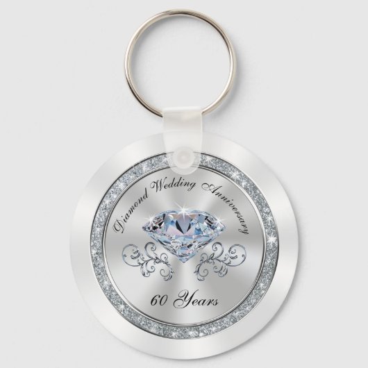 Günstige 60-jährige Jubiläumsfavors in BULK oder K Schlüsselanhänger (Vorderseite)