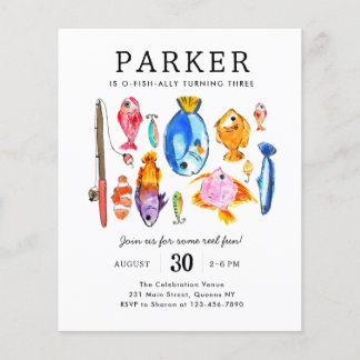 Günstige Angelruten Spaß Fischen Angeln Geburtstag Flyer