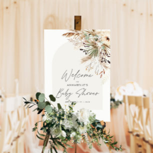 Günstige Babyduschpampas moderne, elegante Pos Poster