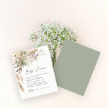 Günstige Babyduschpampen modern, grün und elegant<br><div class="desc">Günstige Babydusche Pampas Gras und Eukalyptus moderne boho elegante Party Design. In einer zeitgenössischen Terrakotta,  Salbei grün,  natürlich,  creme und schwarz.</div>