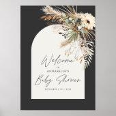 Günstige Babyduschpampen schwarz, modern und elega Poster (Vorne)