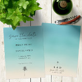 Günstige 🌊 Beach Wedding Save the Date Card Postkarte