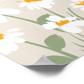 Günstige, blumengeschmückte und elegante Babydusch Poster (Ecke)