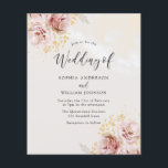 Günstige Blush Bloral Wedding Einladung<br><div class="desc">Günstige Blush Bloral Wedding Einladung</div>