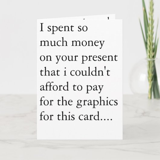 günstige Geburtstagskarte. Karte (Vorderseite)