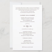 Günstige Graduate Elegantes Foto mit Blumenrahmen (Rückseite)