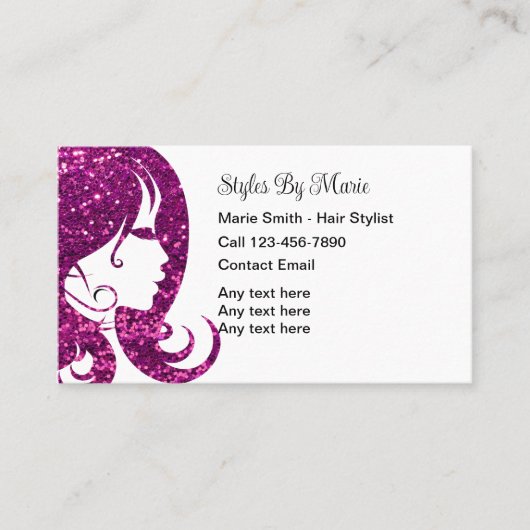 Günstige Hairstylist-Visitenkarten Visitenkarte (Vorderseite)