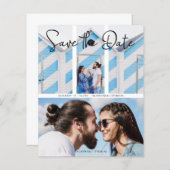 Günstige Hochzeit Moderne Elegante Collage 2 Fotos (Vorne/Hinten)