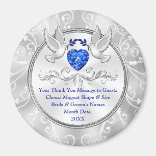 Günstige Hochzeitsparty-Fans, Liebesvögel und Herz Magnet