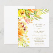 Günstige Hochzeitsreise mit gelber Wasserfarbe (Vorne/Hinten)