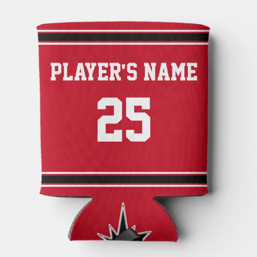 Günstige Hockey-Geschenke, Ihre FARBEN und 4 TEXT- Dosenkühler (Rückseite)
