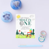 Günstige Hole in einem Golfspiel Erster Geburtstag Flyer (Einzeln)