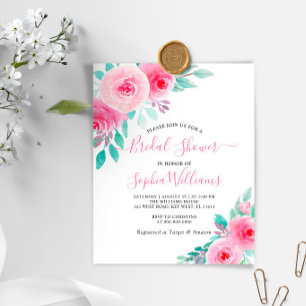Günstige Lage zwischen Rosa und Minze Brautdusche