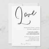 Günstige Minimalistische Hochzeitseinladung Einladung (Vorderseite)