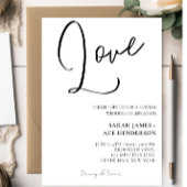 Günstige Minimalistische Hochzeitseinladung Einladung