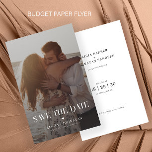 Günstige moderne Destination-Hochzeit Foto Datum v Flyer