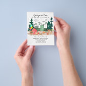 Günstige ONE Happy Camper Forest Camping 1. Geburt Flyer (Gruppe)