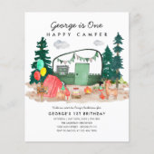 Günstige ONE Happy Camper Forest Camping 1. Geburt Flyer (Vorne)