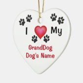 Günstige Personalisierte Liebe mein GrandDog-Ornam Keramik Ornament (Links)