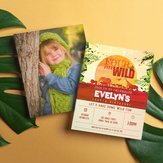 Günstige Safari Animal Four Ever Wild Foto Geburts