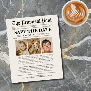 Günstige Spaß Foto Hochzeit Zeitung Save The Date
