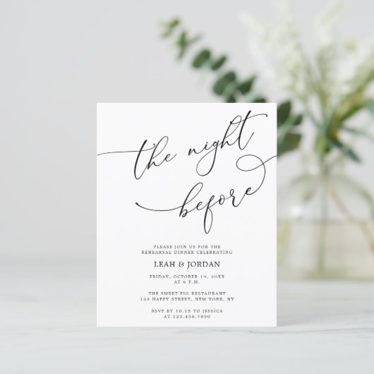 Günstige Übernachtung vor Hochzeitsessen Probe (Stehend Vorderseite)