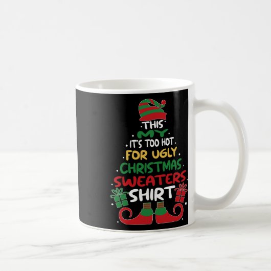 Günstige Weihnachts-Sweaters Funny Xmas Männer Fra Kaffeetasse (Rechts)