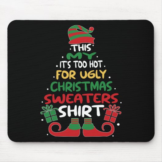 Günstige Weihnachts-Sweaters Funny Xmas Männer Fra Mousepad (Vorne)