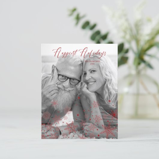 Günstige Weihnachtsschneeflocken Frohes Feiertage (Stehend Vorderseite)