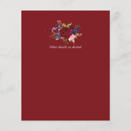 Günstige Weinprobe Hochzeit oder Brautparty Inv. (Rückseite)