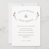 Günstige Wildblumen in einer Hochzeit Einladung (Vorderseite)