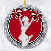 Günstige Zierschmuck Rot, Weiß, Schwarz, Silber Keramik Ornament