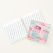 GÜNSTIGER Pink & Blue Wasserfarbe Pinselstrich Notizblock (Innenseite)